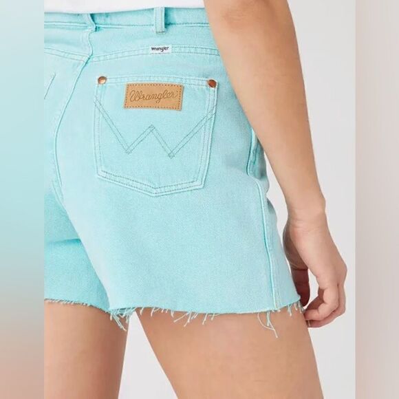 Wrangler Donna Regular Fit Cotton Denim Shorts Western Cowgirl Country Size W31 - Picture 5 of 14